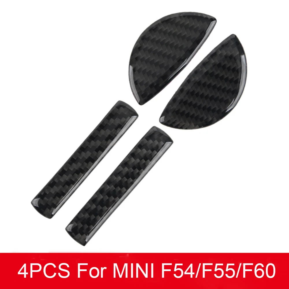 Автомобиль кристалл эпоксидная внутренняя Передняя Задняя карбоновая дверная ручка Наклейка для MINI COOPER One S F54 F55 F60 R60 аксессуары - Название цвета: Black ForF54 F55 F60