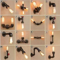 Loft Industrial Wall Light Iron Rust Water Pipe Retro Wall Lamp Vintage E27 Sconce Lights Home Lighting Fixtures Lustres Luz 1