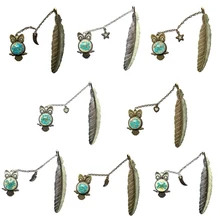 Ретро милый сова дизайн с бабочками и цветами металлическая Закладка для книг школьников Винтаж Bookarks красивый подарок