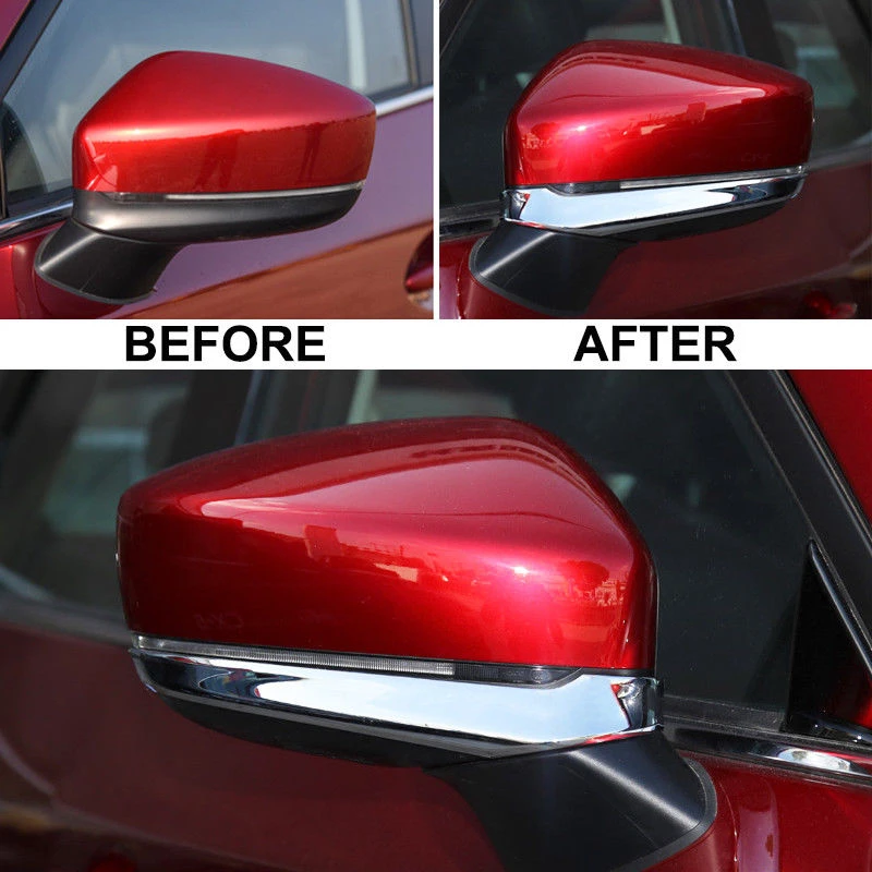 Newest Chrome Side Door Rearview Mirror Cover Trim Strip For Mazda CX-5 CX5 17-18