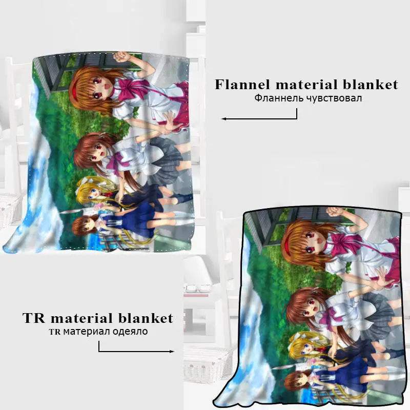 Пользовательские Clannad аниме 01 одеяла из фланелевой ткани 120X160 см, 150X180 см, 175X200 см диван-кровать броска Одеяло взрослых теплые Одеяло - Цвет: 14