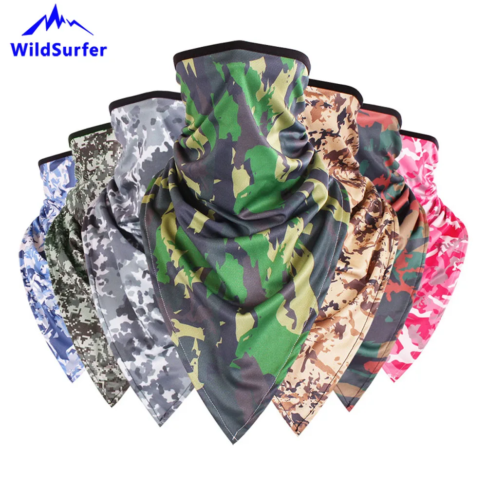 Треугольная маска WildSurfer мотоциклетная на половину лица камуфляжная Балаклава