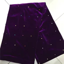 Тюрбан в африканском стиле фиолетовый бархат sego головной платок геле, Нигерия бисером sego головной убор, Африканский гелевый головной убор для вечерние 1 шт./компл