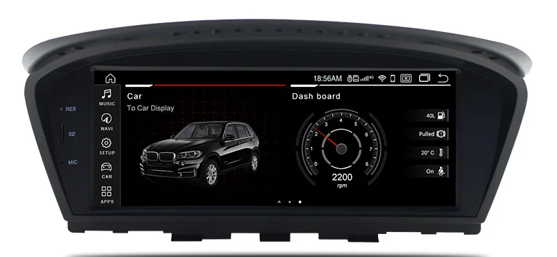 Новый ID7 Android 9 0 4 Гб + 32 ГБ автомобильный DVD для BMW 5 серия E60 E61 E63 E64 3 серии E90 E91 с GPS