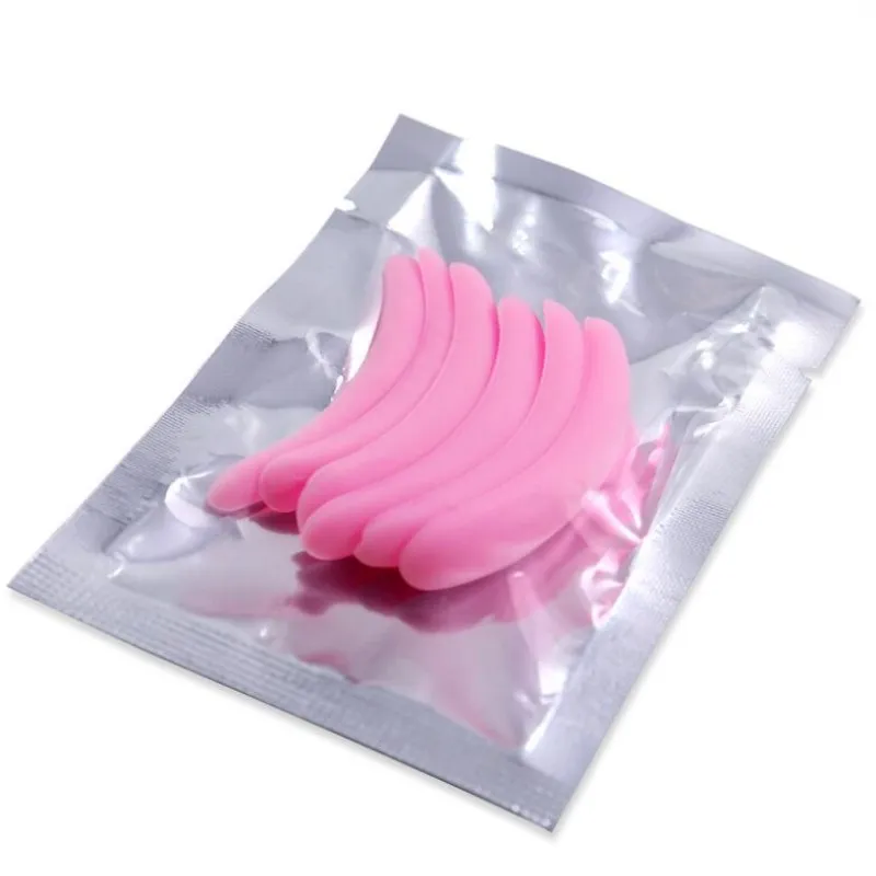 

Perm Eyelash Patch 3 pairs/bag resuable silicone perming rods pink plastic 3 different sizes