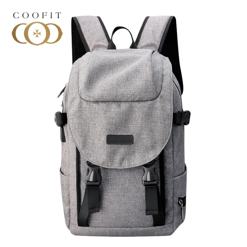 Coofit Fashion Multifunctional Mens Backpack With Headphone Plug Oxford