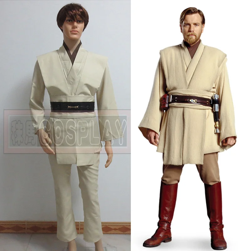 Star Wars Obi Wan Kenobi Jedi Master Tunic Halloween Cosplay Costume Custom Made For Men New