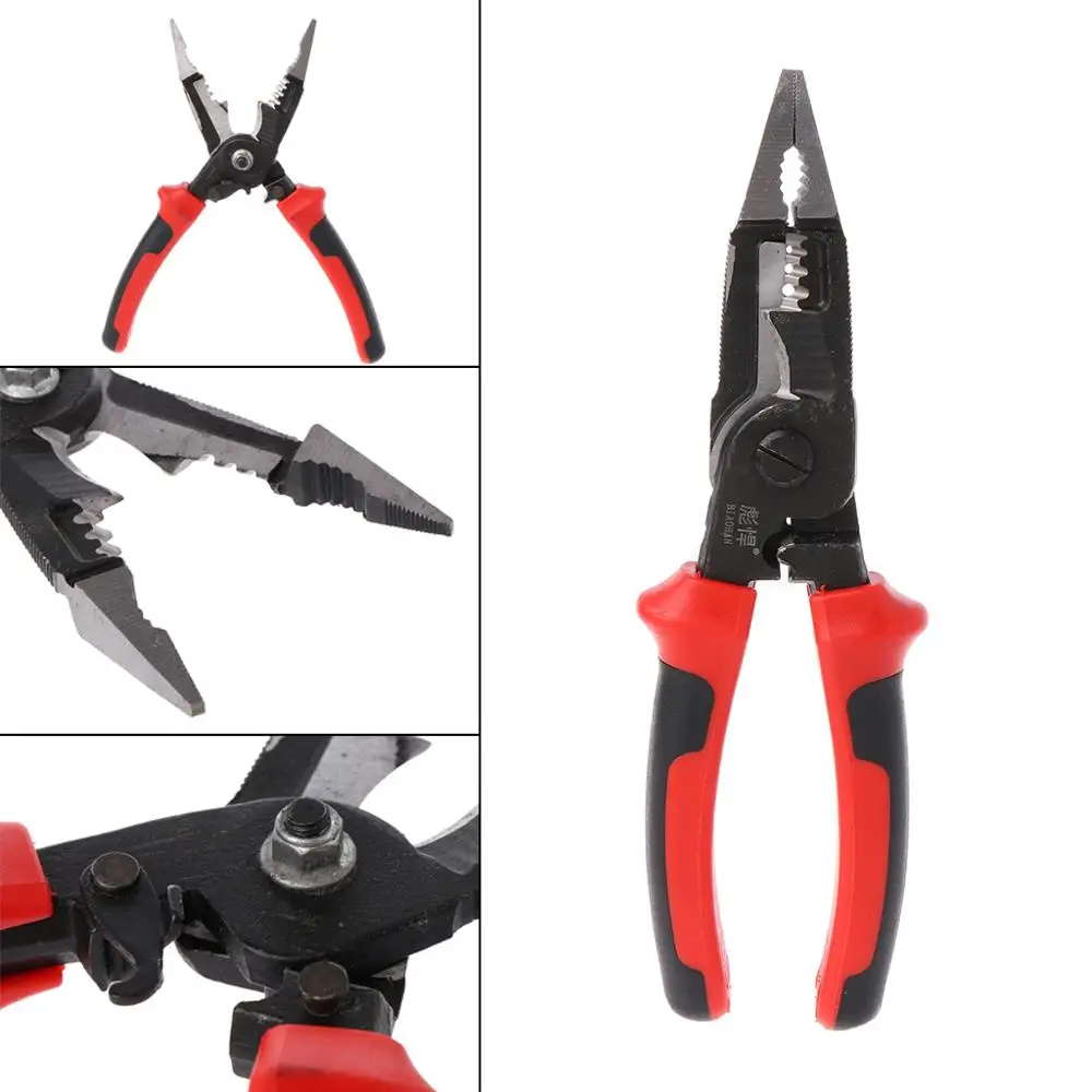 5 in 1 Multi-functional Wire Stripper Pliers Cable Crimping Cutter Pliers 