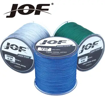 

JOF Fishing Line 300M 4 Strands 100% PE 4 Braided Fishing Line 10-150LB Power Multifilament Line