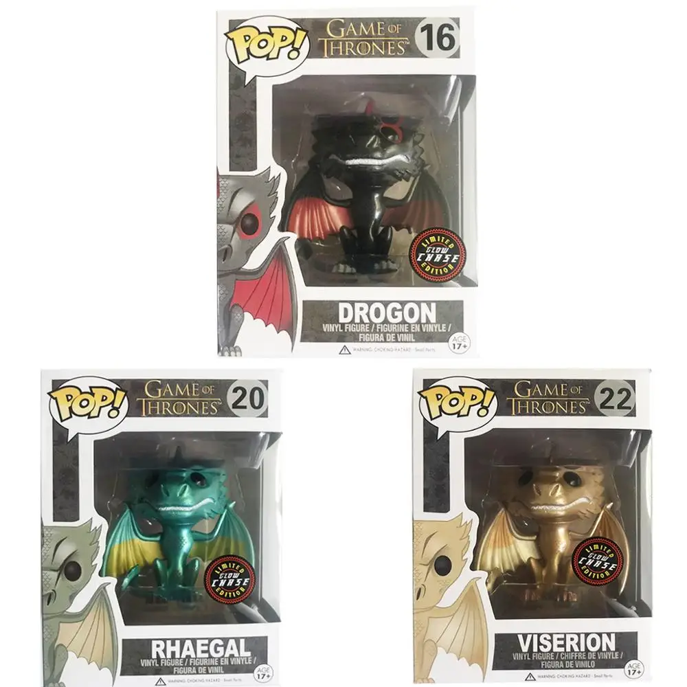 Funko поп Игра престолов DROGON RHAEGAL VISERION Джон Сноу фигурку Коллекционная модель