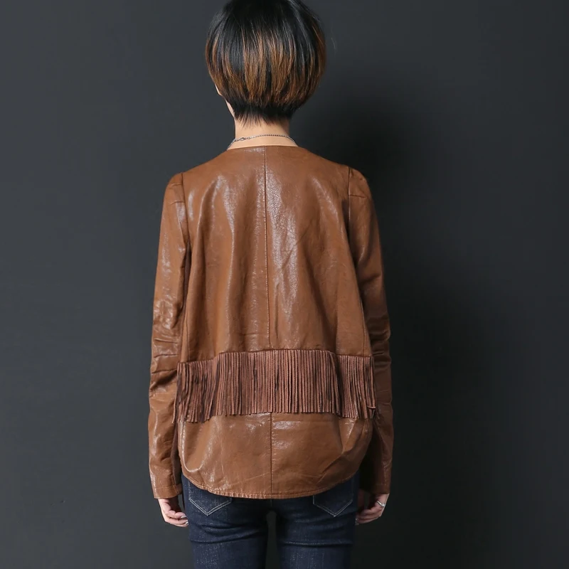 Veste D'o Printemps Black Biker 2017 Mode Cuir Occasionnel En Nouveau Court Femmes brown De Yyj123 Pu cou Gland Jaqueta Couro Vestes t8Hw5Hq