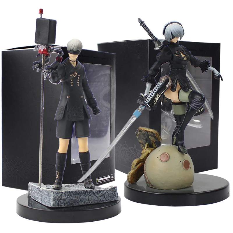Pаспродажа 15 см NieR Automata YoRHa № 2 Тип B 2B № 9 Тип S 9 S Мультфильм NieR автоматы с мечом ПВХ Рисунок Коллекция Модель игрушки куклы