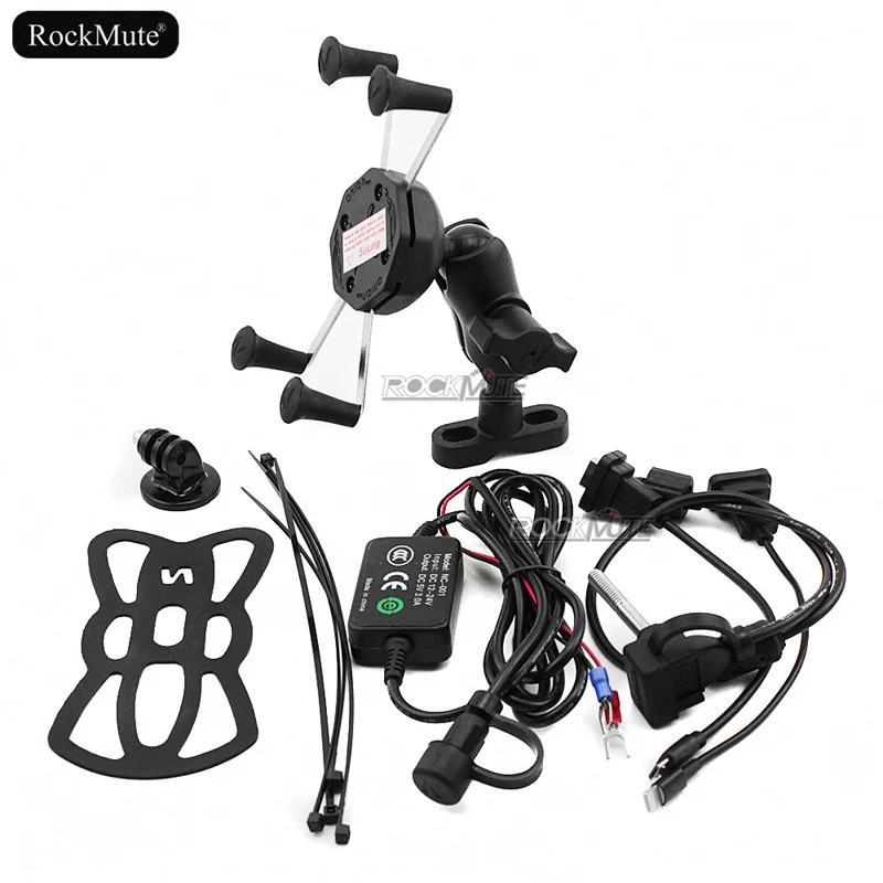 Mobile Phone Holder USB Charger For Triumph Speed Triple/R Scrambler Tiger 800/XC 1050 1200 Motorcycle GPS Navigation Bracket