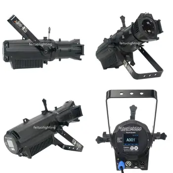 

200W RGBW 4IN1 or WW/CW Die Casting Aluminum LED Profile Spot Light Touch Screen Aluminum Ellipsoidal Light Stage TV Lighting