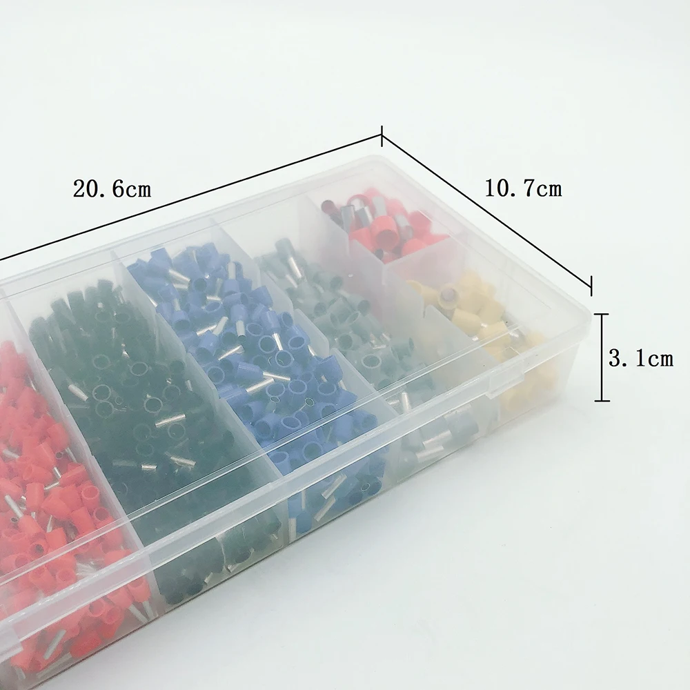 1200 шт. полный набор изолированных кабельных наконечников электронных комплект клеммы соединители ходовых электрических изолированных кабельных наконечников: кольцевые изолированные клеммы шнура терминалы