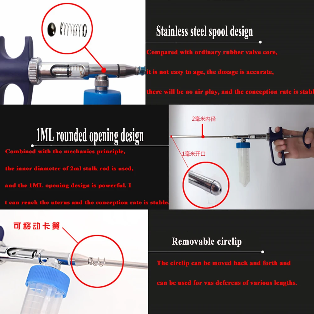 Один набор Профессиональный кролик искусственный осеменение пистолет комплект semen коллекция спермы трубы кролики сельскохозяйственные инструменты оборудование