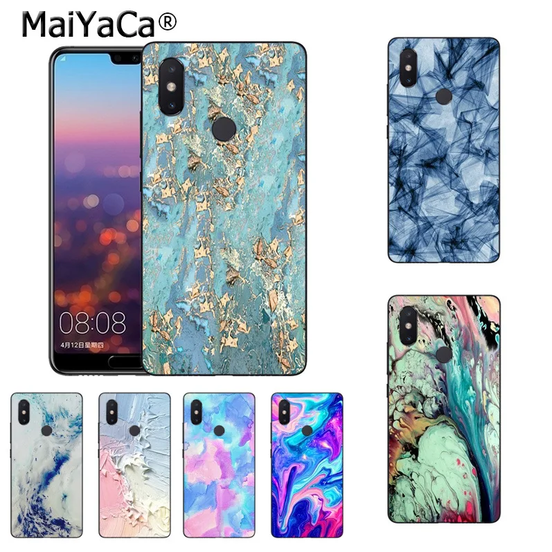 MaiYaCa Pink Blue Ink Marble Classic Phone Accessories