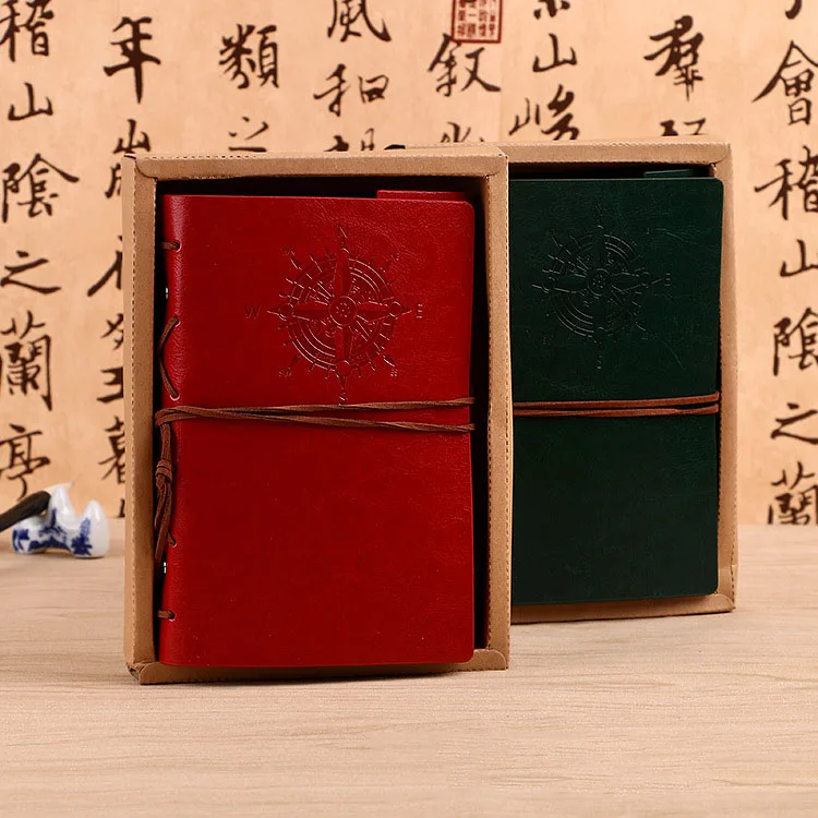 

A6 Vintage Travelers Notebook Diary Notepad PU Leather Spiral Literature Note Book Paper Journal Planners School Stationery Gift