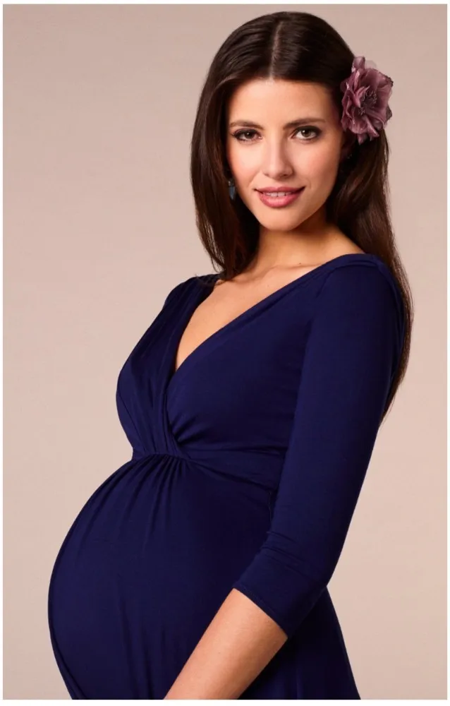 Летнее платье для беременных с v-образным вырезом; элегантные вечерние платья с рукавом три четверти; Одежда для кормящих мам; vestiti donna vestidos