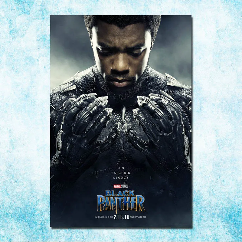 Black Panther 2018 Movie Poster Silk Print 13x20/" 20x30/" 24x36/"