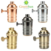 Greensun 1 компл. E27 лампа гнездо промышленные держатель лампы Подвески свет баз с ручкой переключателя