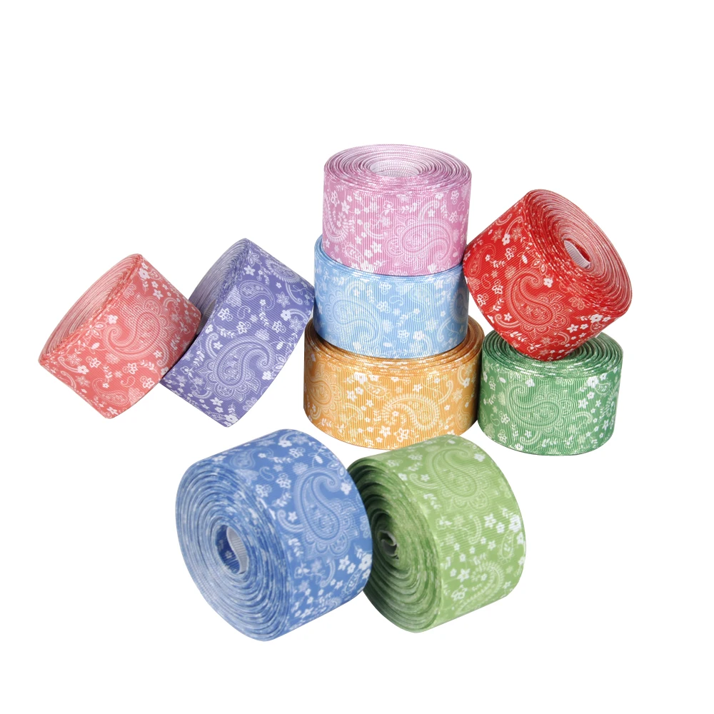 

David accessories 1.5" zebra Cashew flowers Grosgrain polyester ribbon geometric patterns 50 yards,DIY handmade materials,50Yc19
