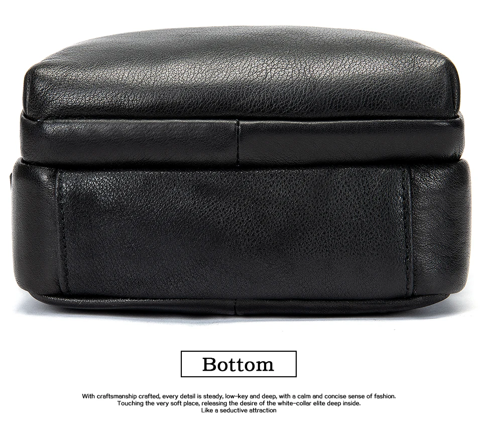 Men's Shoulder Bag for Men Crossbody Bags Genuine Leather Flap Small Male Bussiness Handbags with Zipper Messenger Bag 13