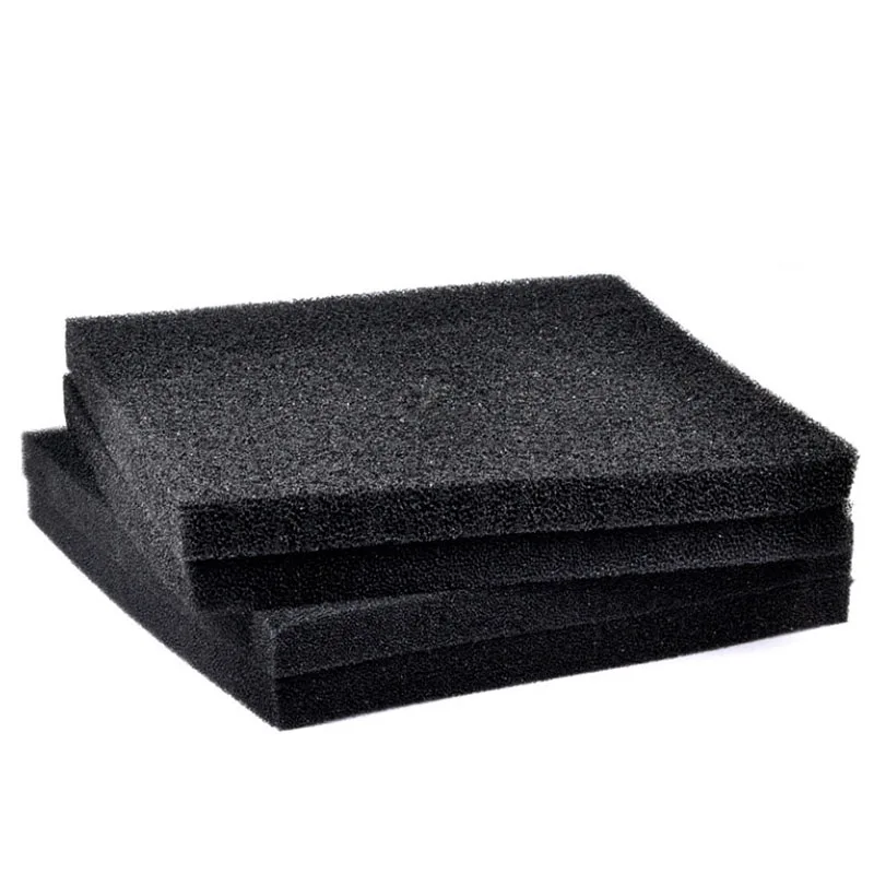 50cmx50cmx2cm Black Filtration Foam Aquarium Fish Tank Biochemical Filter Sponge Pad Skimmer Long Use Time Sponge Supply Tank