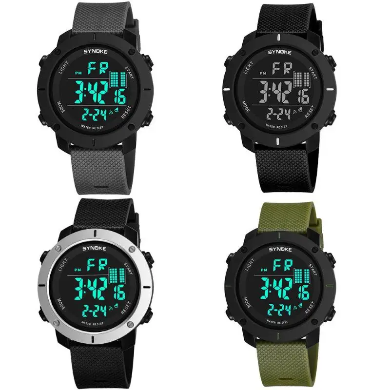 

Big Dial Quartz Digital Watch Outdoors Casual Men/Student Electronic Digital Luminous Military Waterproof Men Wristwatches