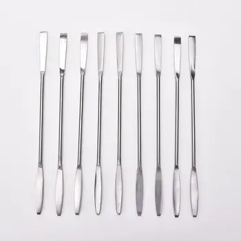 

Stainless Cuticle Pusher Nail Art Stirring Polish Powder Blend Spatulas Tone Rods Manicure Remover Makeup Tools