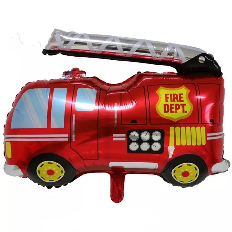 50 шт. мини поезд полицейский Автоцистерна скорой помощи пожарная машина воздушный шар День Рождения украшения игрушки для детей автомобиль баллон - Цвет: as picture