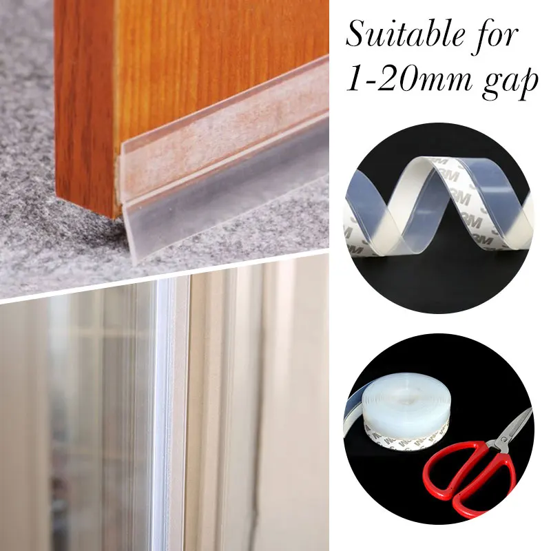 taille: 25 mm couleur: transparent Bande de joint d/étanch/éit/é de fen/être de porte Bande de joint de fen/être de porte Mousse auto-adh/ésive Rouleau de ruban coupe-vent insonoris/é