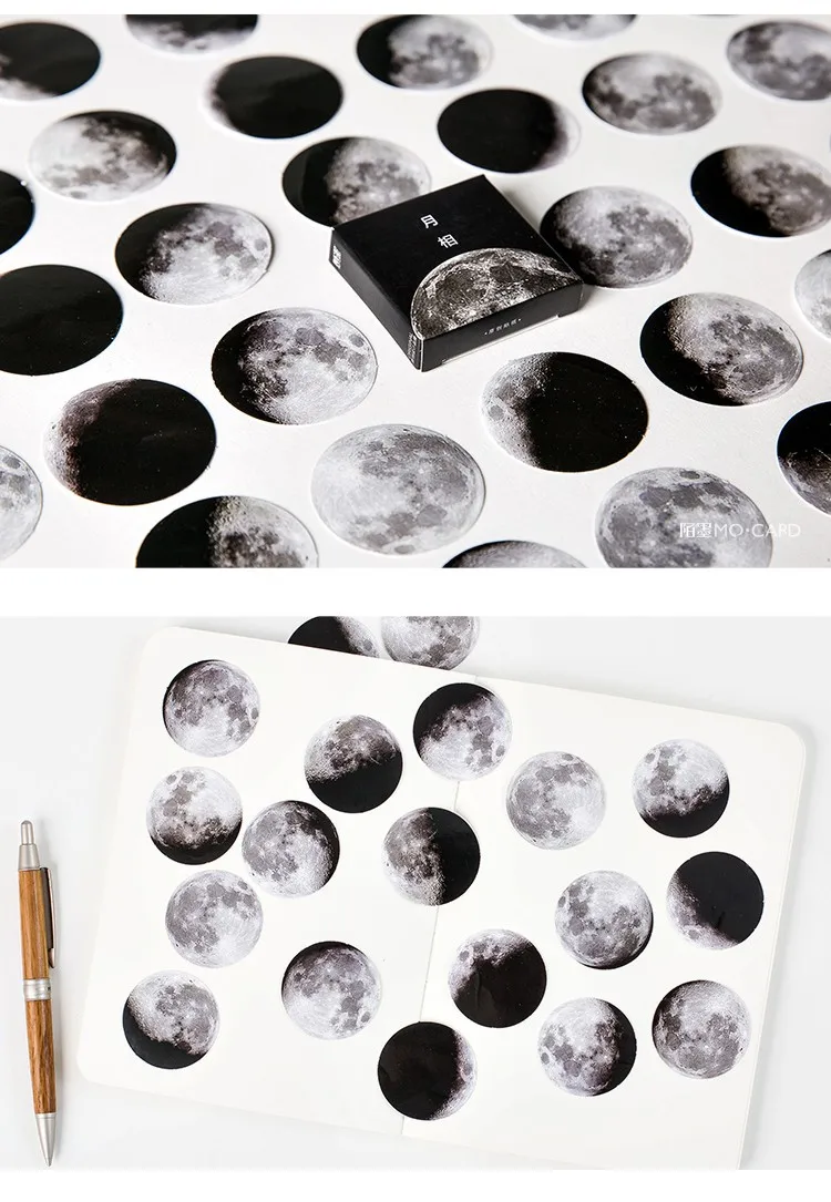 45 шт./упак. планета Луна цикл наклейки этикетки Декоративные Канцелярские наклейки Скрапбукинг DIY Дневник этикетка-наклейка