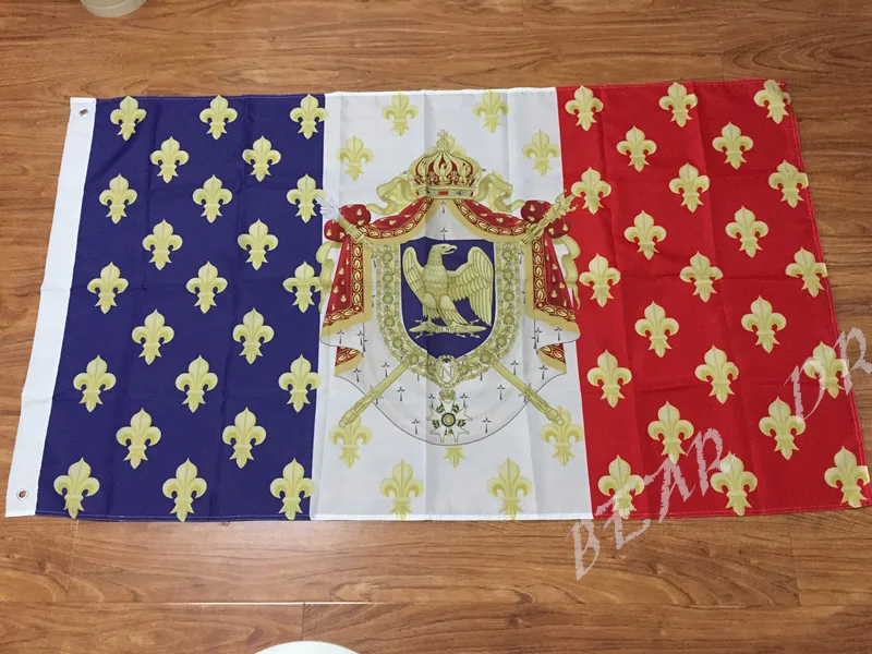 

Royal Standard Napoleon France Flag Polyester Banner Custom flag free shipping two size can choose