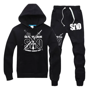 

Sword Art Online Printed Men Women Hoodie Suit Fashion Casual Teens Cotton Clothes Set Boys Girls Hipster Printed Hoody