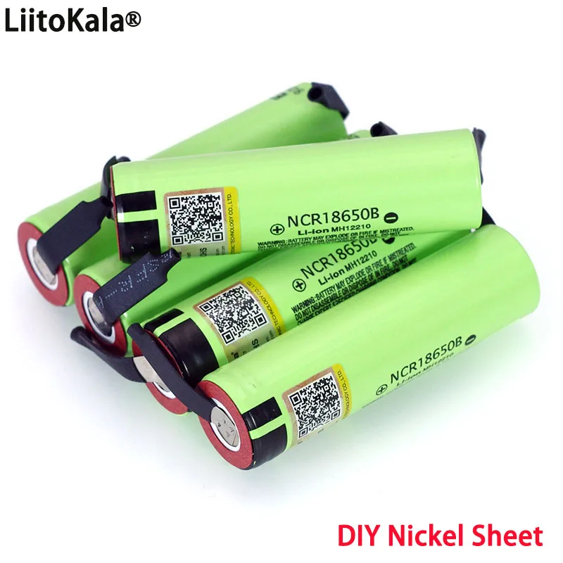 Liitokala NCR18650B 3,7 v 3400 mah 18650 литиевая аккумуляторная батарея сварочные никелевые листовые батареи