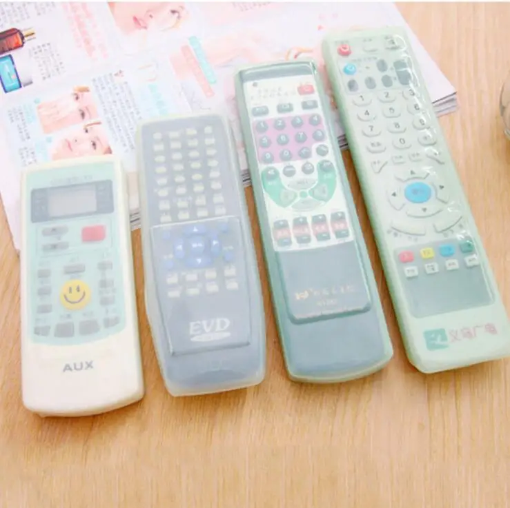

Transparent Silicone TV Remote Control Cover Air Conditioner Control Case Waterproof Dustproof Storage Bag Organizer