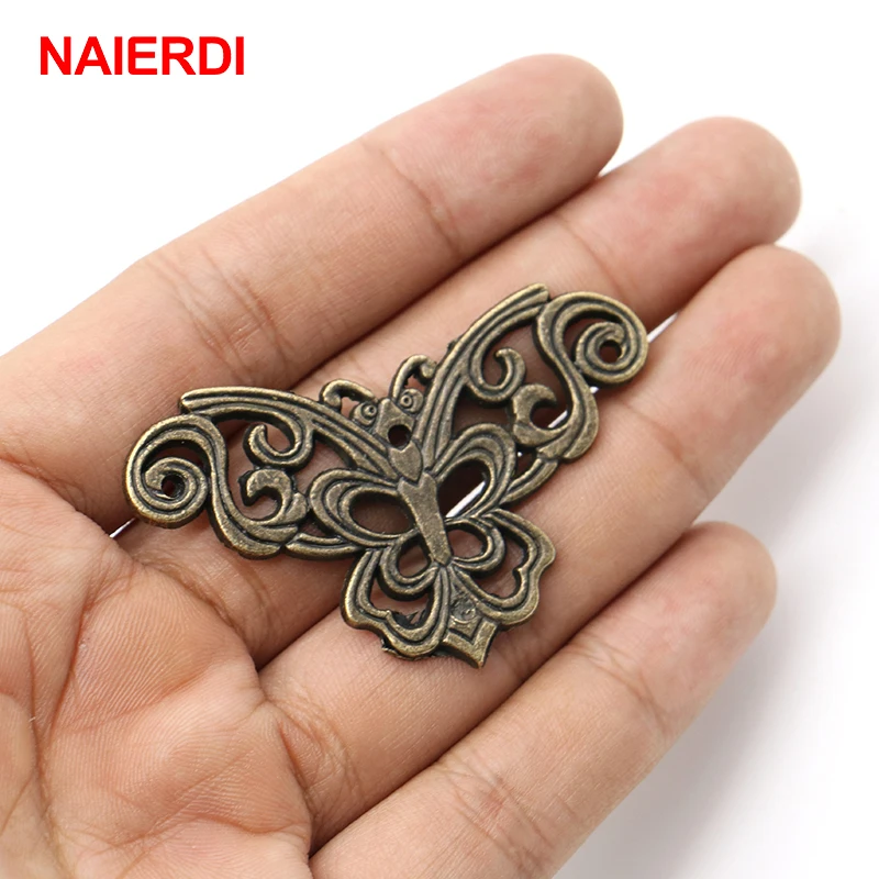 NAIERDI Bronze Jewelry Box Book Scrapbook Album Corner Decorative Protector Antique Notebook Albums Menus Frame Accessories