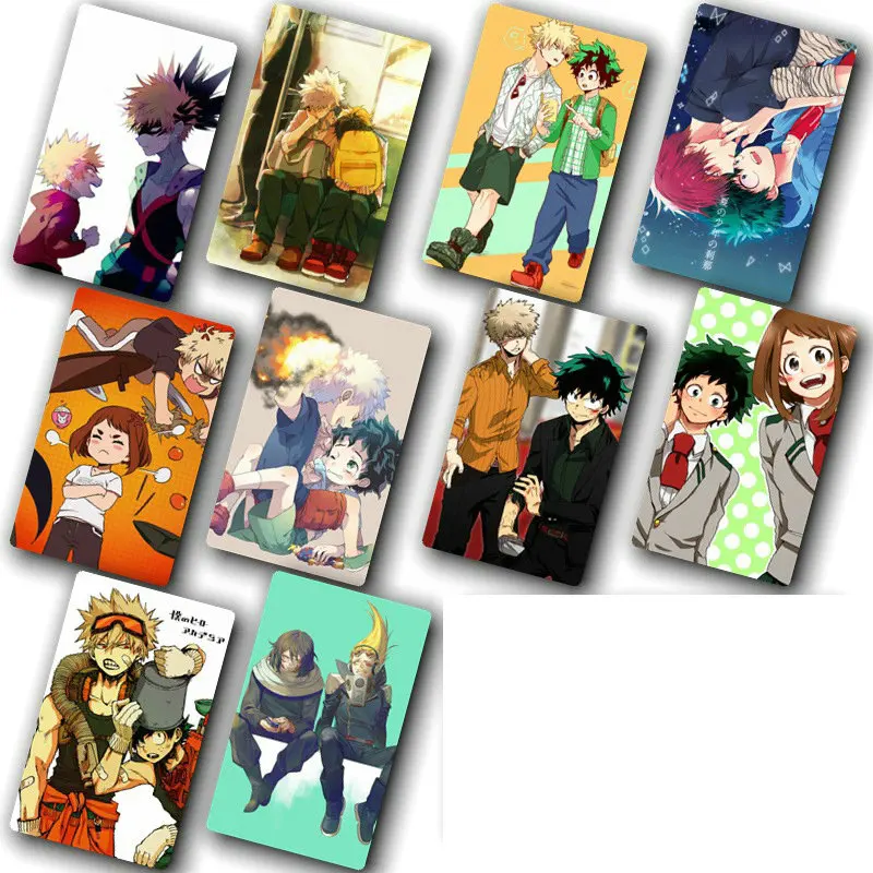 My Hero Academia Sticker 100pcs Different Style Anime Stickers Bus ID Waterproof Card Stikers Classic Toys