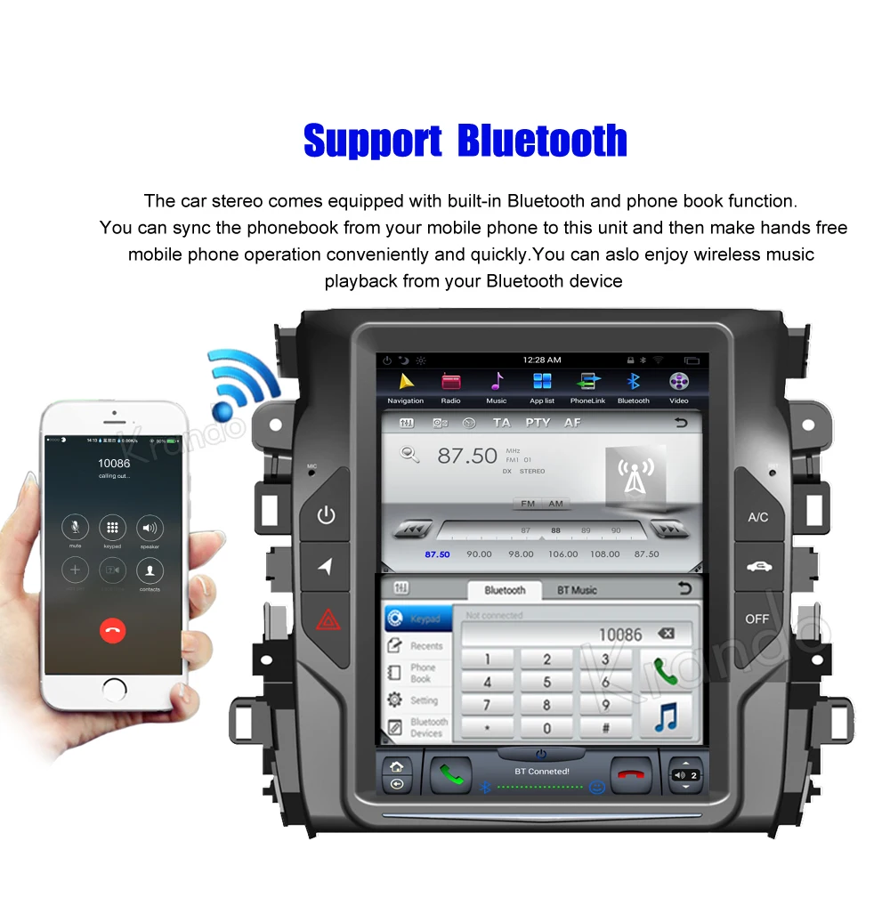 Best Krando Android 8.1 10.4" Tesla Vertical screen car radio multimedia system for Honda Crown Avancier 2017 navigation player 3 Best Krando Android 8.1 10.4" Tesla Vertical screen car radio multimedia system for Honda Crown Avancier 2017 navigation player 3