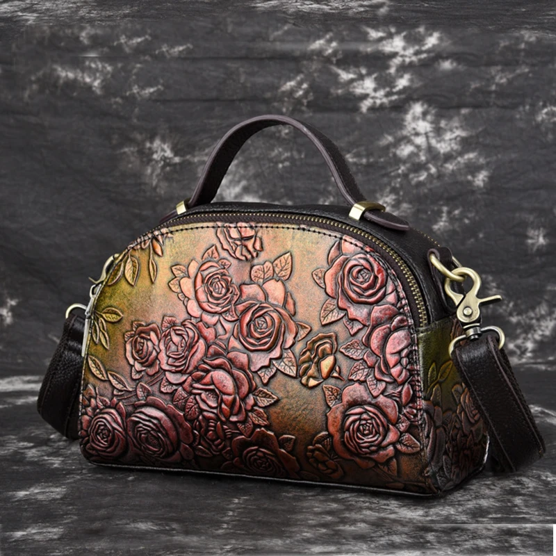 Женская сумка мессенджер через плечо из натуральной кожи с тиснением|handbag new|bags
