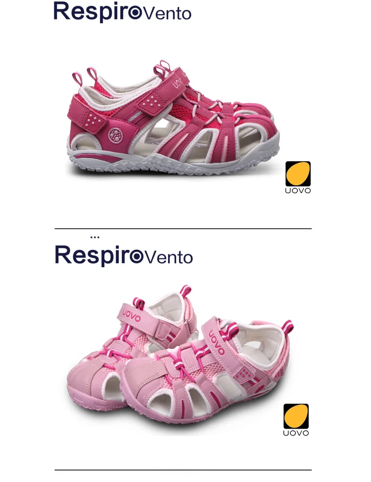 UOVO/ брендовые летние пляжные сандалии; детские сандалии с закрытым носком; детская модная дизайнерская обувь для мальчиков и девочек; 24#-38