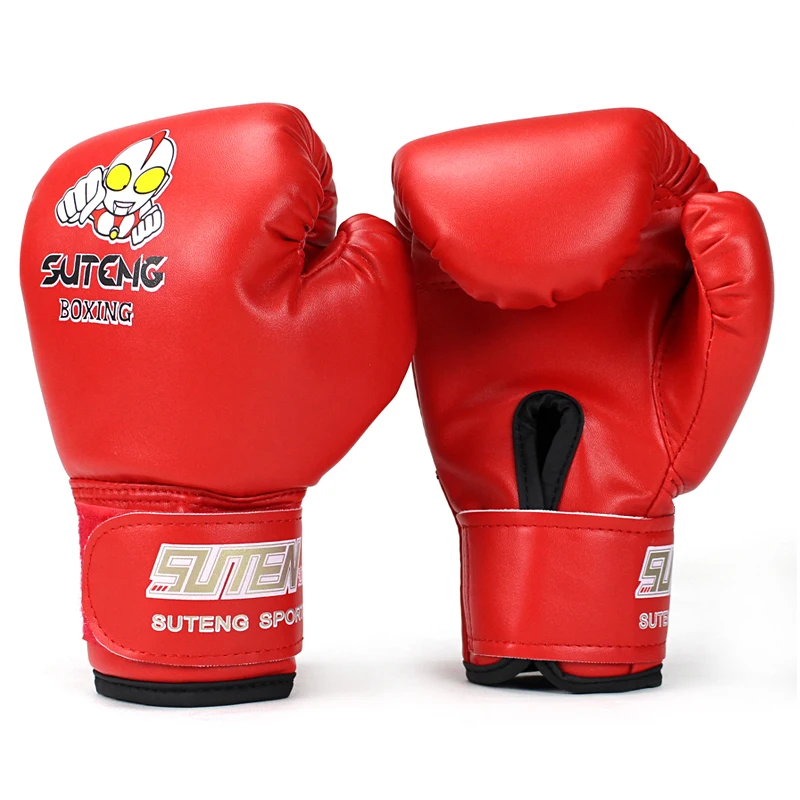Red Pro Box Kids Boxing Gloves PU Childs Play Toys 