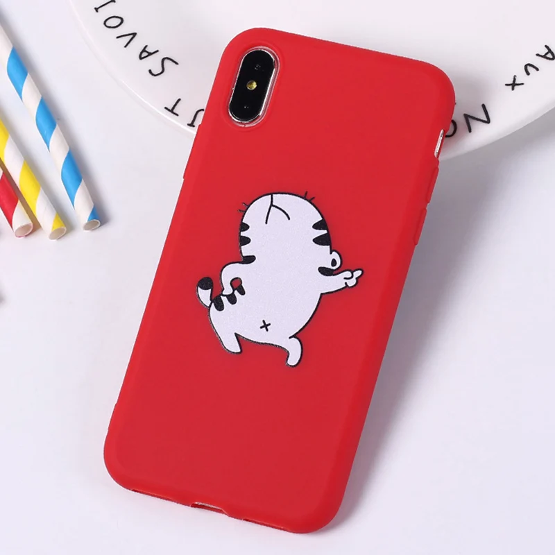 Cute Rabbit Cat Cartoon Cases For iPhone 5 5S SE 6 6S 7 8 X i Phone Apple Case Silicone Cover Plus Coque Capa |