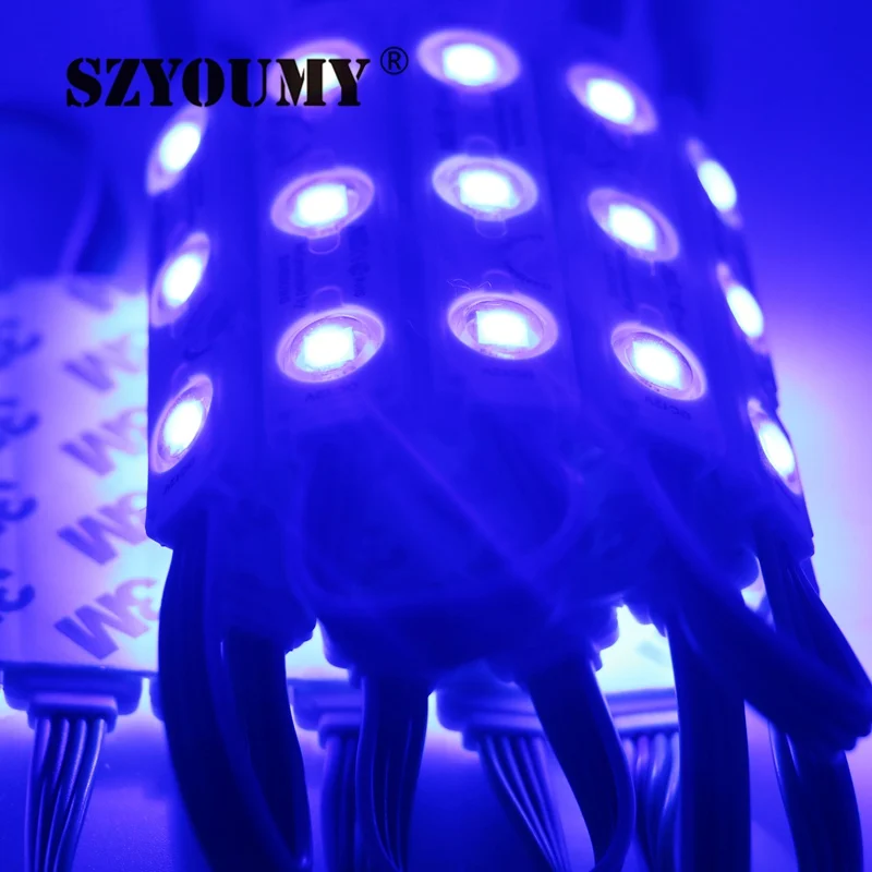 SZYOUMY 1000 шт. 5050 RGB 3 светодиода впрыскиваемый Светодиодный модуль 12 В постоянного