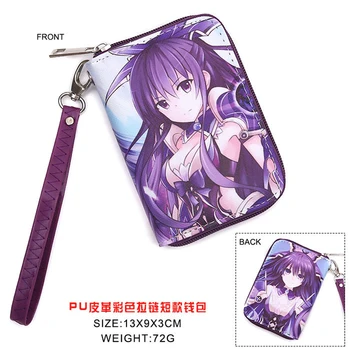 

Colorful Japanese Anime DATE A LIVE Yatogami Tohka PU Short Wallet Cosplay Purse WIth Zipper