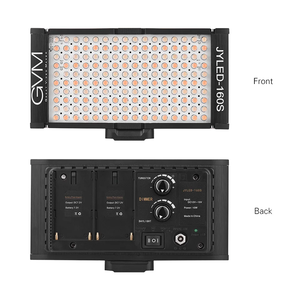 GVM 160 LED 2300K Светильник 6800K свет с регулируемой яркостью сверхмощный панельный на