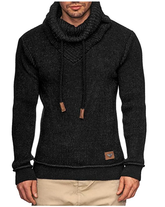 

ZOGAA Mens Sweaters 2019 Winter Solid Color Warm Outwear Sweater Slim Fit Turtleneck Style Men Sweaters