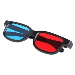 Мода Универсальный черная рамка красные, синие голубой анаглиф 3D очки 0,2 мм для кино игры DVD 1 #15 дропшиппинг
