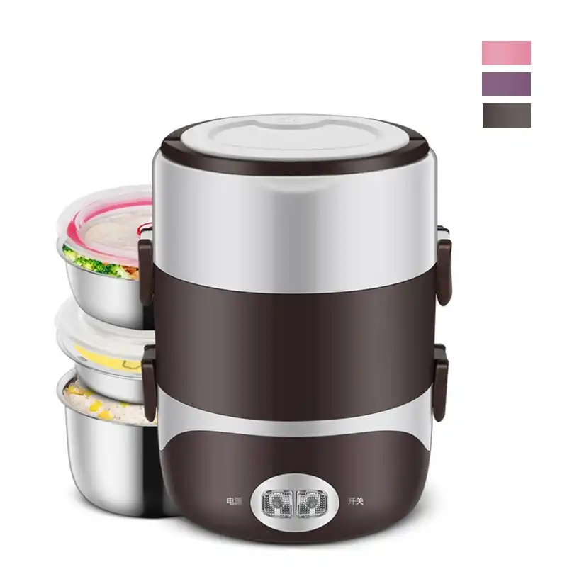 DMWD 2 Layer 1.3L Mini Rice Cooker 220V Office Portable Electric Lunch